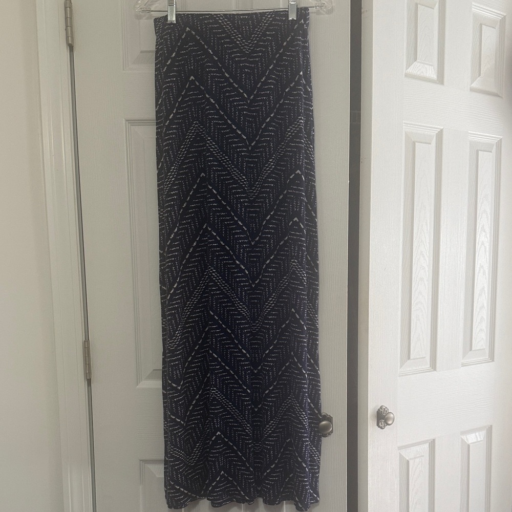 Loveappella Navy and White Maxi Skirt/Dress